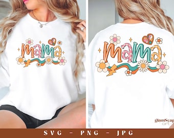 Floral Mama PNG Sublimation Download, Mama Png, Mama Flower Png, Mama Sublimation, Retro Mama Png, Mother's Day Png, Sublimation Designs