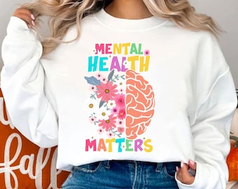Mental Health Matters SVG, Be Kind to your mind Png,Trendy Awareness Boho,Retro Anxiety Design, Therapist Psychologist Cricut Design