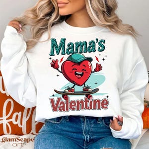 Mama&#39;s Valentine PNG, Groovy Valentine Png, Kids Valentine Png, Mama Valentine, Retro Valentine Png, Valentine Shirt, Valentines Sublimation