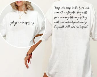 Hope Shirt | Christian Shirt PNG for Sublimation | Front and Back PNG Shirt Design | Faith-Inspired Encouraging Christian Hope Quote