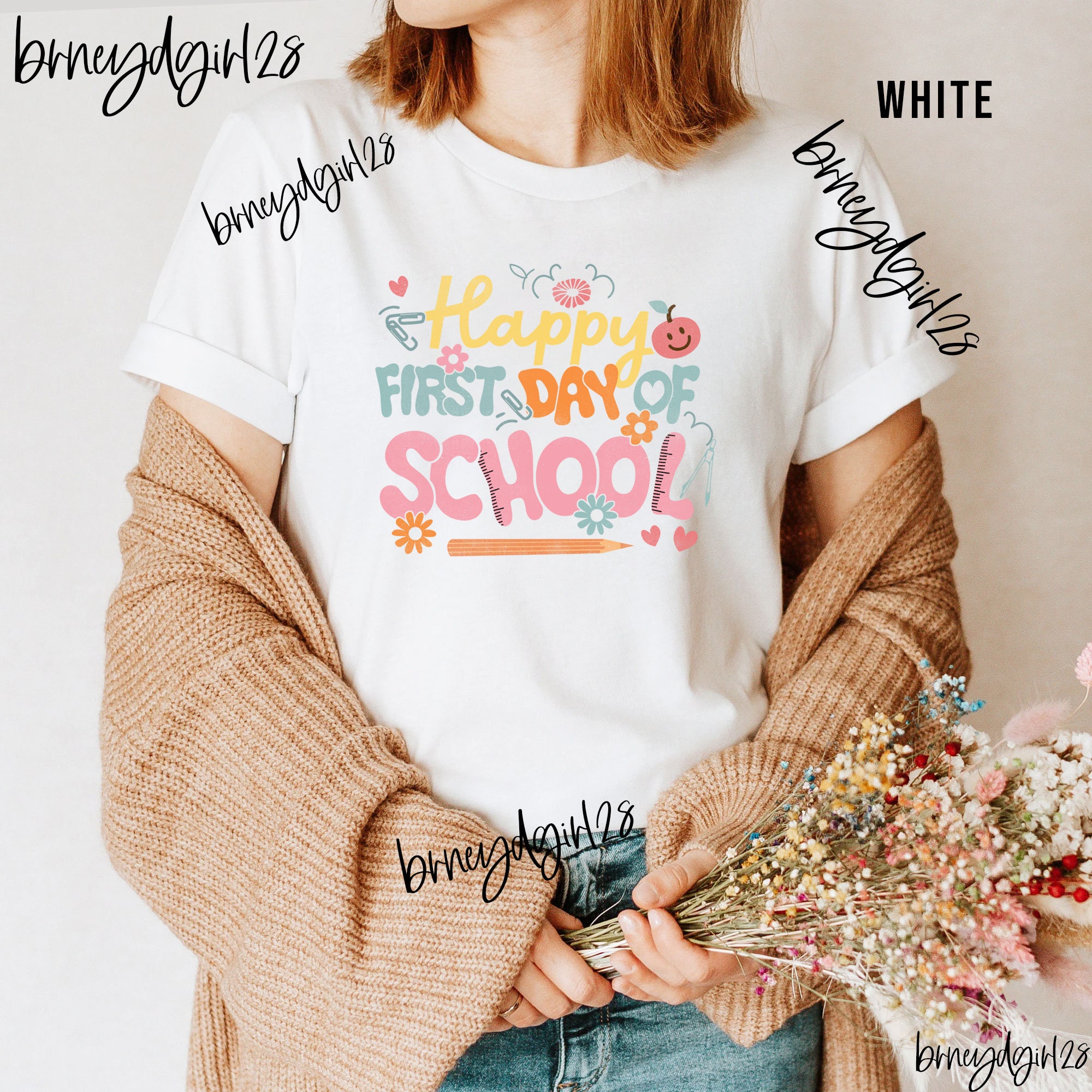 Discover Happy First Day of School Shirt For Teacher & Student, Teacher Back To School T-shirt