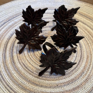 Fall Leaves |  Set of Five |  Metal Napkin Rings | Fall Table Decor