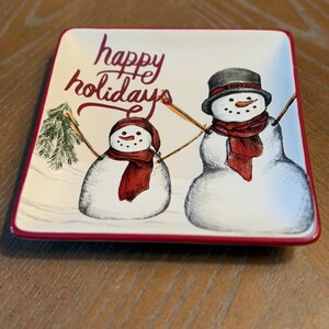 6 Snowman Decor Plates - Etsy