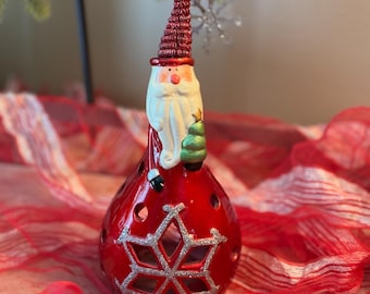 Candle  Holder | Tealight candle Santa  | Christmas Tea light Candle Holder  | Cheistmas Giff Idea | Holiday Santa Tea light Candle Holder
