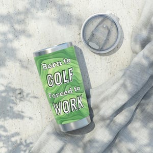 Tumbler, Golfer Gift, Golf Lover Mug, Sports Enthusiast Drinkware, Golfing Present, Travel Cup, golf lover, Rather be golfing, Gift for Him