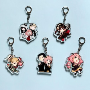 Spy Family Acrylic Keychain Double Side, Anime Keychain, Loid Forger, Anya Forger, Yor Forger, Anime Keychain, Spy Family Keychain