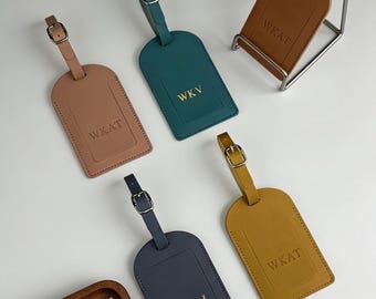 Custom Luggage Tags, Personalized Leather Tag, Custom Travel Gifts, Wedding Favor, Travel accessories, Travel Gifts, Anniversary Gifts