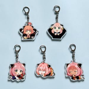 Spy Family Acrylic Keychain Double Side, Anya Forger, Loid Forger, Yor Forger, Anime Keychain, Anime Gift, Spy Family Keychain