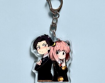 Spy Family Acrylic Keychain Double Side, Anime Keychain, Loid
