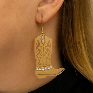 Cowboy Boot Earrings – Western Rodeo Statement Jewelry