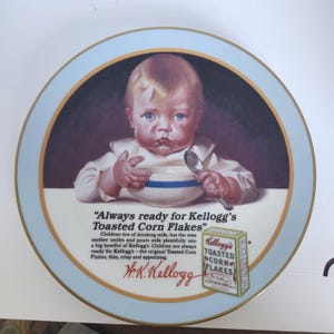 Nostalgia Collection Plate Advertisement for Kellogg&#39;s Toasted Corn Flakes