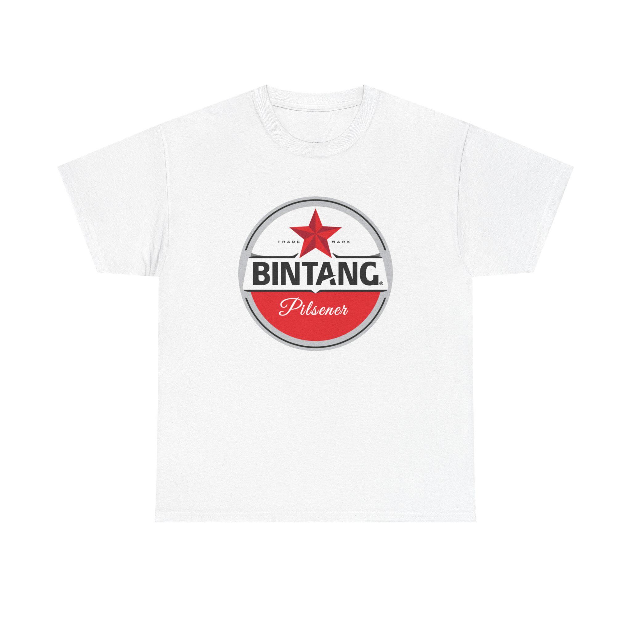 ビンタンビールグラフィックTシャツ：オーガニックコットン バリ島 