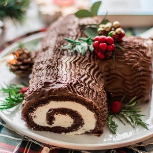 Beste recept voor boomstamcake (Bûche de Noël), digitaal recept, recept voor eten, recept downloaden, speciaal recept voor vergaderingen, recept voor boomstamcake