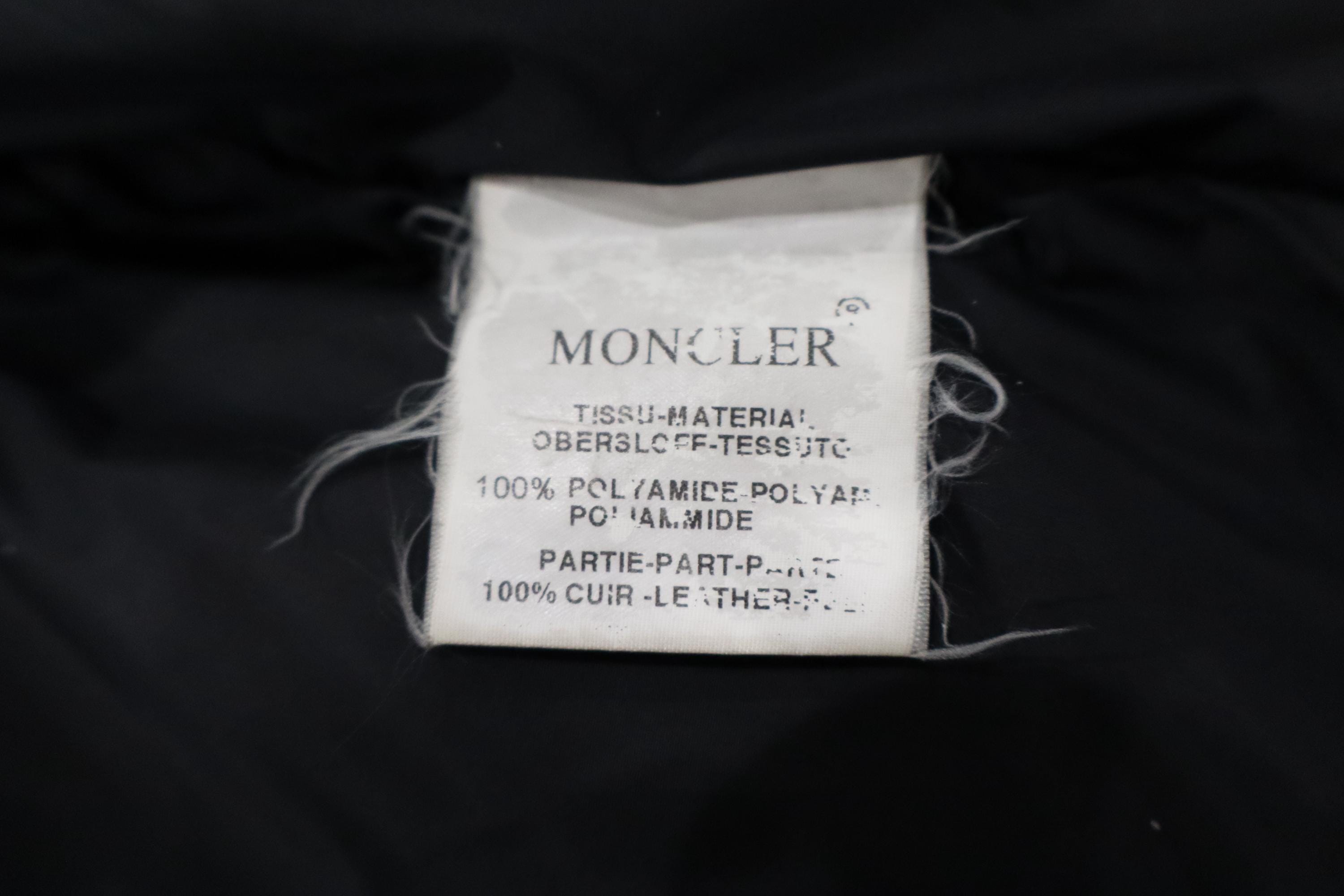 Vintage Moncler Norme Afnor G32-003 Long Down Coat With Leather
