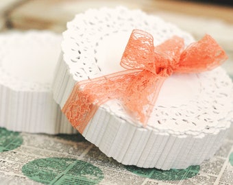 50 lace paper doilies, 4 inch Lace Paper Doilies - Paper Doilies - Lace Doily - Pretty Packaging Supplies - Bulk Lace Doilies - Wholesale