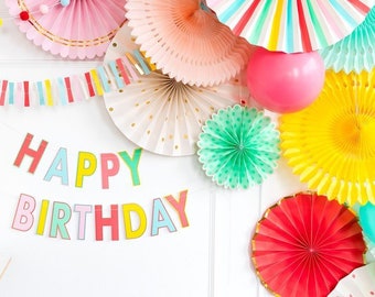 Hip Hip Hooray Happy Birthday Banner - Happy Birthday Gold Foil - Happy Birthday Garland - Photo Backdrop - Birthday Party