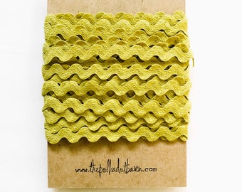 CHARTREUSE Green Mini Ric Rac - Green Ric Rac - Green Zig Zag trim - Polyester green ric rac - Sewing trim - Pretty packaging trim -Ric Rack