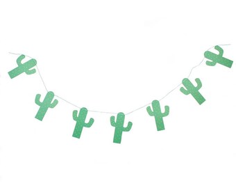 Cactus Party Banner - Cactus Garland - Cactus - Cactus Party - Green Cactus Party Banner - Fiesta Cactus Party