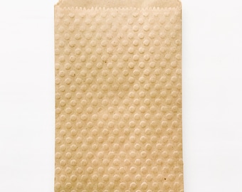 SMALL Polka Dot Embossed Party Bags - 4x6 Kraft bag Polka Dots - Kraft bag - Polka dot bag - Kraft Polka Dot Party bag -Kraft Paper Gift Bag