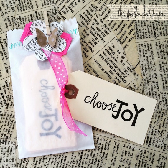 10 Choose JOY Hand Stamped Mini Tags Choose Joy Choose Joy Tag Happy Tag  Happy Mail Choose Joy Stamp Happy Mail Tags Joy Tag 