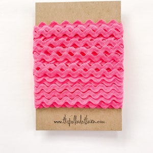 Hot Pink Ric Rac - Hot Pink Ric Rac 1/2 inch - Ric Rac - Sewing Ric Rac - Zig Zag trim - Pink Ric Rac - Pink Ribbon - Party trim