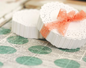 250 lace paper doilies, 4 inch - Lace Paper Doily - White Wedding Lace Paper Doilies - Baking Doily - Grease Proof Doily - Gift Wrap Doilies