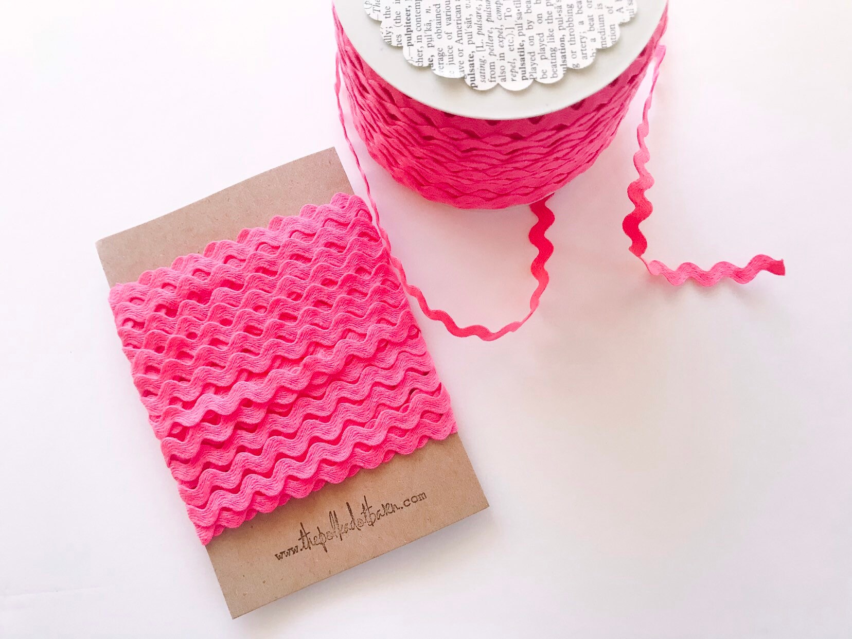 Hot Pink Ric Rac - Hot Pink Ric Rac 1/2 Inch - Ric Rac - Sewing Ric Rac ...