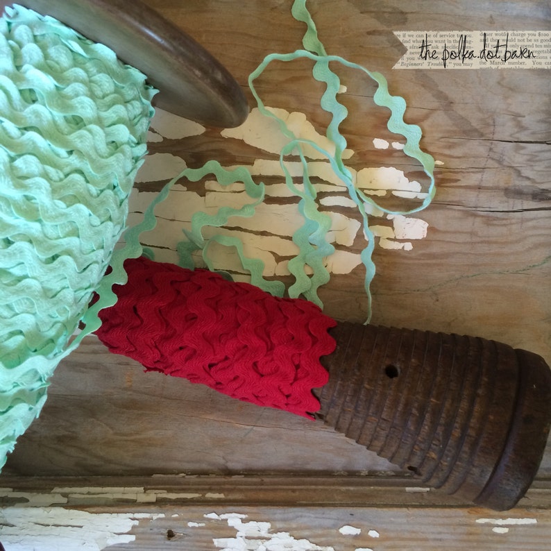 Red fabric trim Red ribbon Crimson Zig Zag trim Red trim Sewing trim Red Ric Rac 12 inch 10 yards Ric Rac Red Ric Rac
