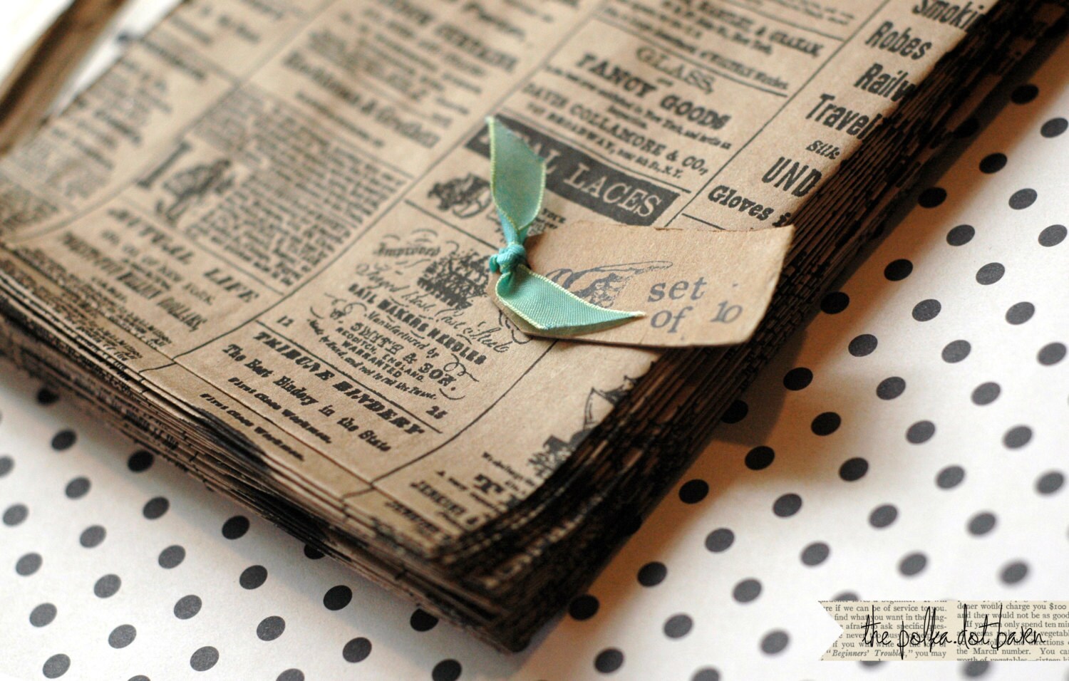 10 kraft newsprint paper bags 6x9 set of 10 Etsy