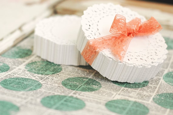 25 lace paper doilies, 4 inch Lace Paper Doilies - Paper Doilies - Lace Doily - Pretty Packaging Supplies - Bulk Lace Doilies - Wholesale