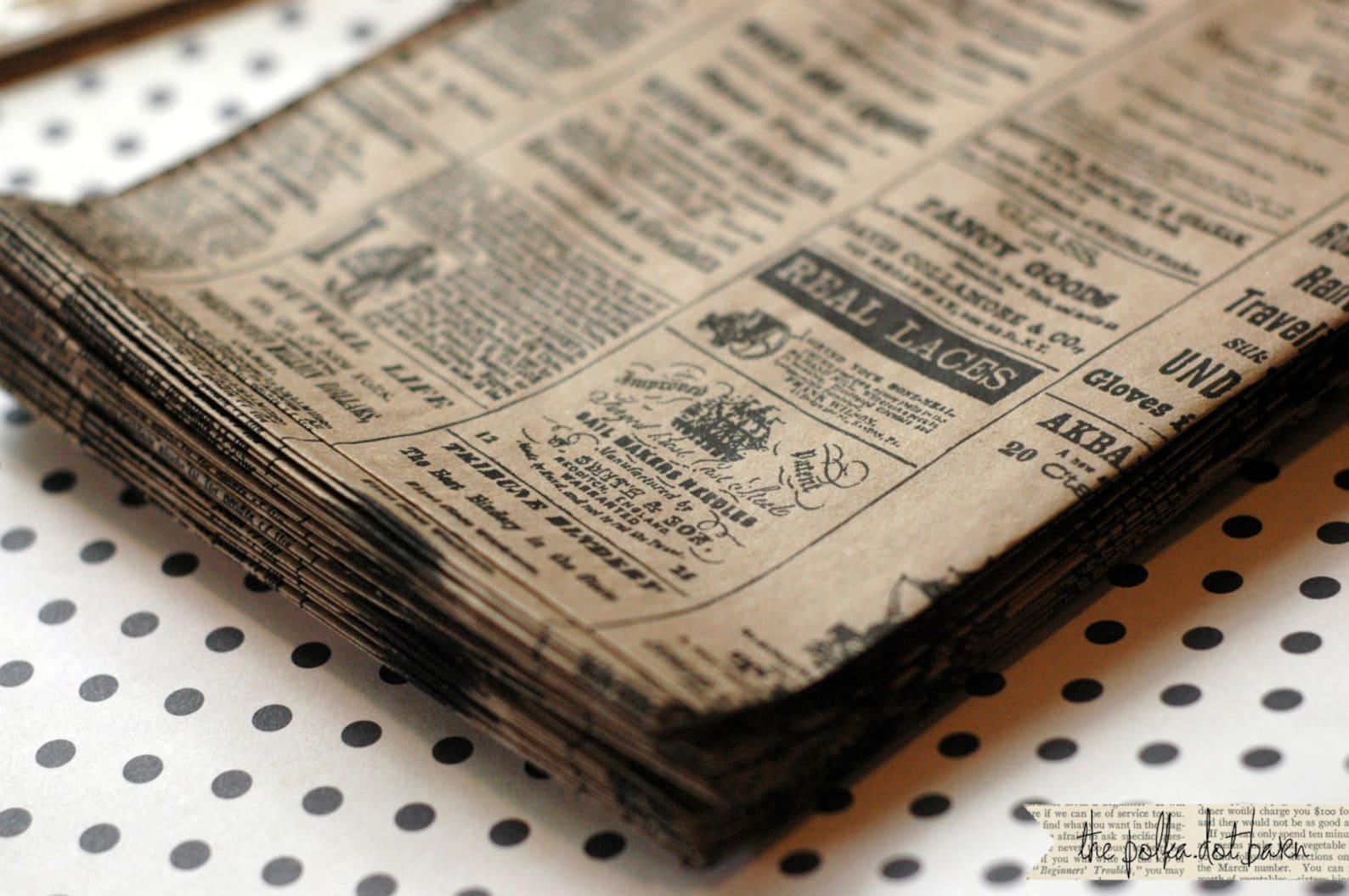 Newsprint Paper Bags 25 Kraft Newsprint Paper Bags 6x9 Set Etsy