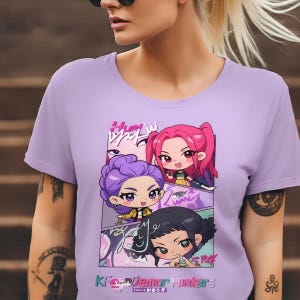 Kpop Demon Hunters T Shirt, Huntrix Girl Group t Shirt, Derpy Tiger Monster, Gift For Kpop Fan, Mira Rumi Joey Shirt, Kpop Movie, Unique