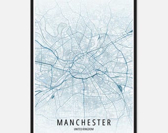 Stampa personalizzata della mappa della città / Poster personalizzato della mappa della città A4 A3 A2 / MapShop UK