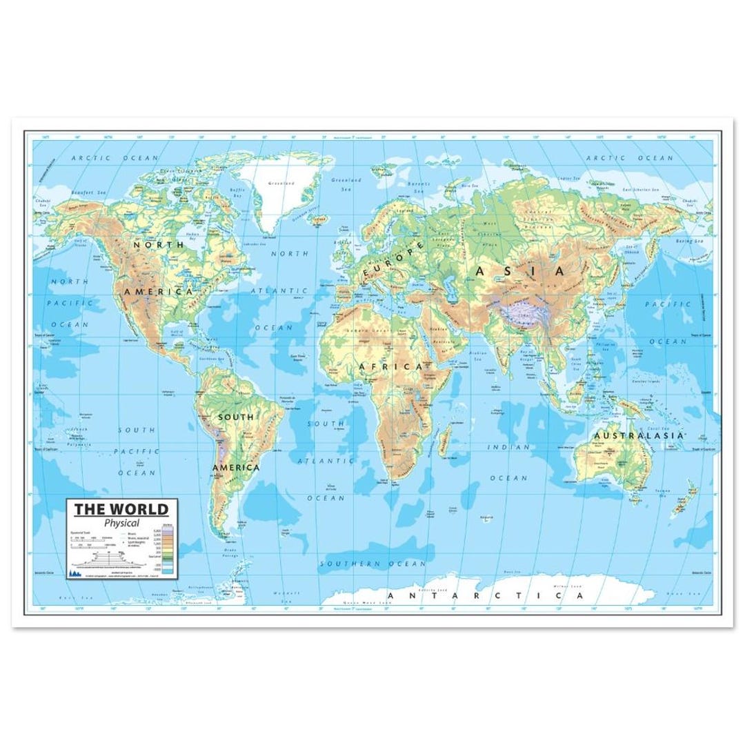 Modified Gall World Projection Map (environmental) - Etsy