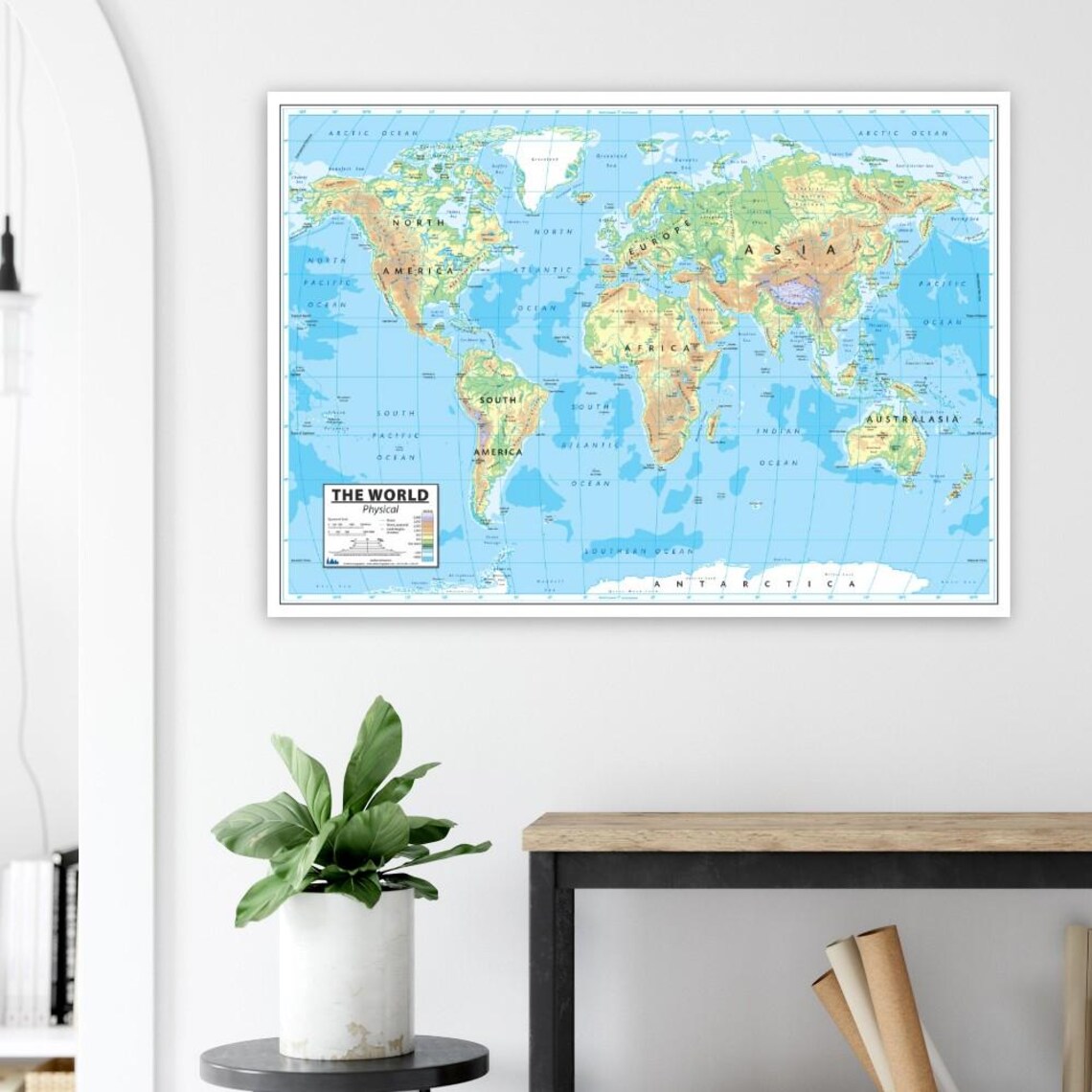 Modified Gall World Projection Map (environmental) - Etsy Canada