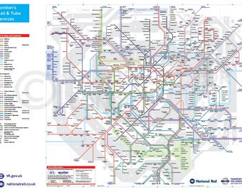 Official TfL London's Rail & Tube Services Map