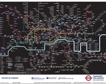Official TfL London Underground Map (Dark Mode)