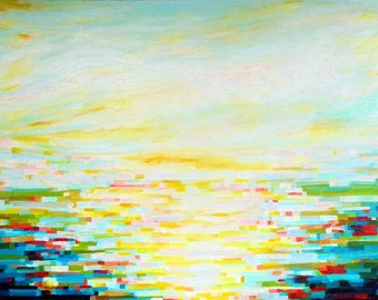 Water View no. 2 (40x30) original painting on canvas by Kristi Taylor