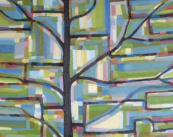 Tree View no. 41 Painting on Canvas (medium-large, 20 x 20) Original Fine Art by Kristi Taylor