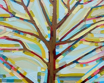 Pine View no. 5 (16x16) Original Painting on Canvas by artist Kristi Taylor