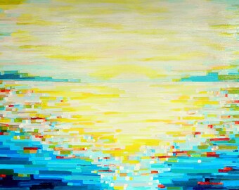 Water View no. 1 (40x30) original painting on canvas by Kristi Taylor