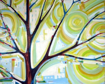 City Life no. 2 (30x30) Original painting on Wood by Kristi Taylor