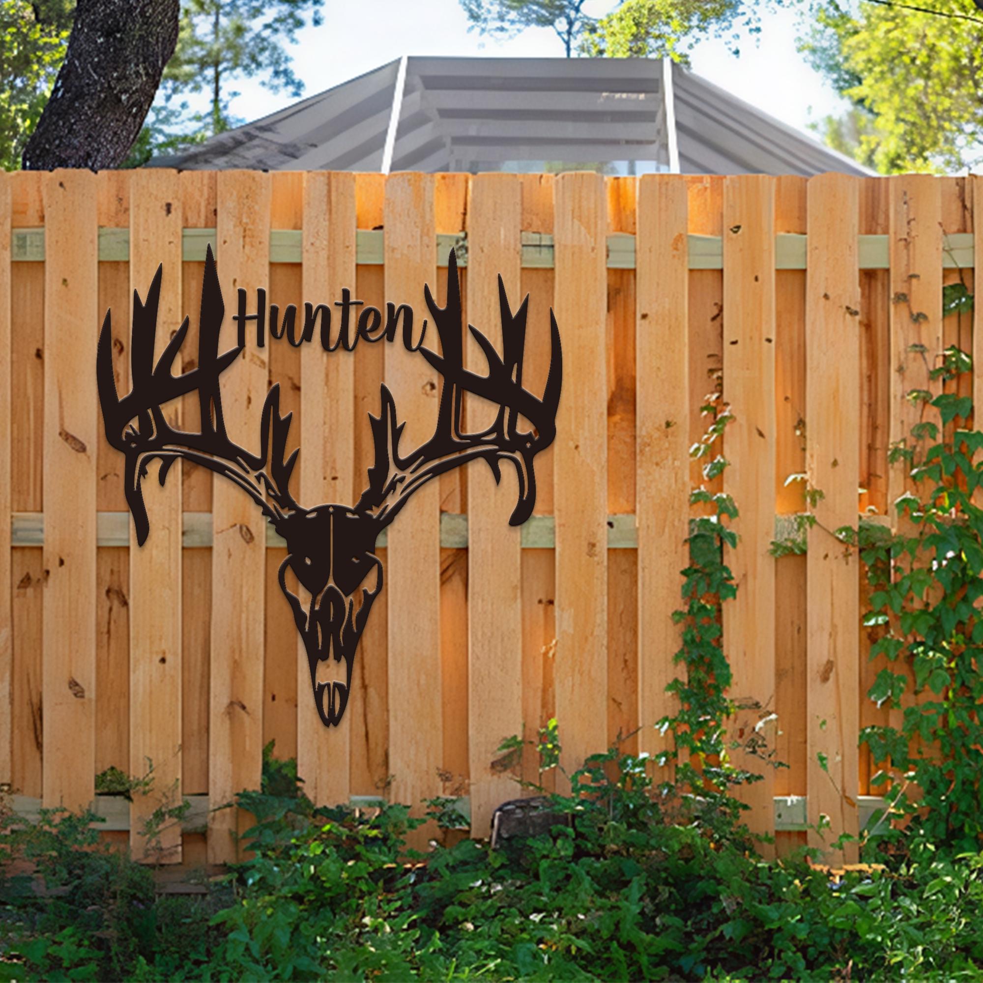 Custom Antler Metal Sign, Personalized Antler Decor With Name, Hunting ...