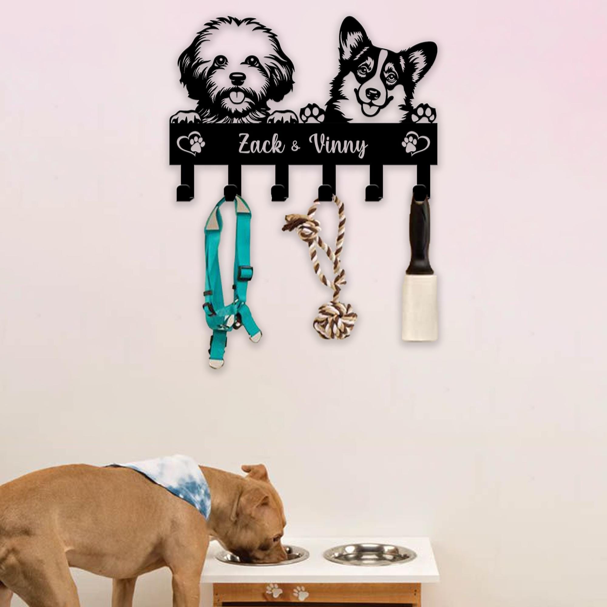 Key Hangers Custom Metal Dog Key Holder, Personalized Pet Wall Decor ...