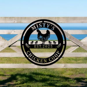 Custom Chicken Coop Metal Sign, Personalized Hen House Coop Sign, Our Little Coop Sign Metal Sign, Farm Chicken house Decor, Gift for Farmer