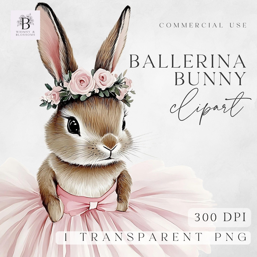 Pink Bunny Ballerina Png - Cute Pink Bunny Ballerina PNG - Nursery ...