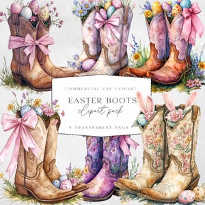 Howdy Easter Png, Western Easter Bunny Png, Cowboy Boots Easter, Happy Easter Png, Funny Easter Png, Retro Easter, Wildflowers, Coquette Bow