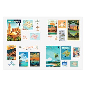 Palma Mallorca Spain Travel Destination Sticker Sheets