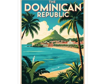 The Dominican Republic Travel Sticker - Planner Supplies, Traveler Notebook, Travel Laptop Accessories, Travel Suitcase, Single