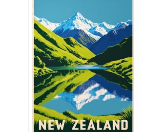 New Zealand Sticker - Planner Supplies, Traveler Notebook, Travel Laptop Accessories, Travel Suitcase, Single